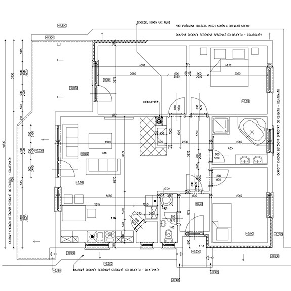 Nizkoenergeticky dom Eco 112 podorys Ecostav Montovaný dom ECO   112